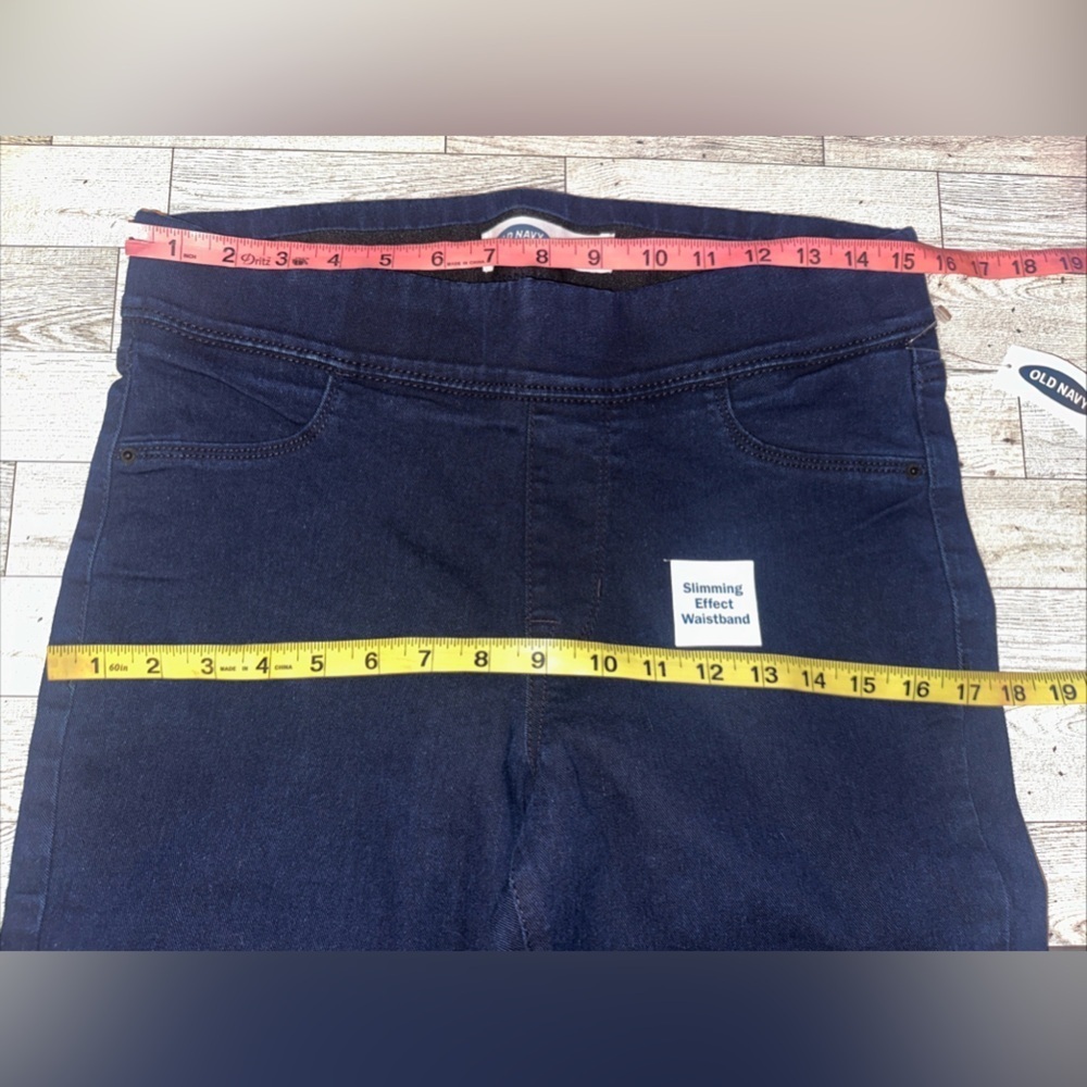 NWT Old Navy Super Skinny Denim Jeans Mid Rise size 8 Dark Wash Jeggings - Picture 6 of 8